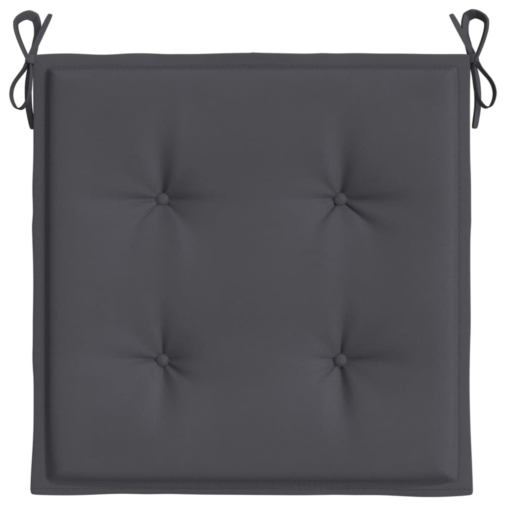Set of four anthracite garden chair cushions with Oxford fabric, 19.7x19.7x1.6 inches, by American Smart.