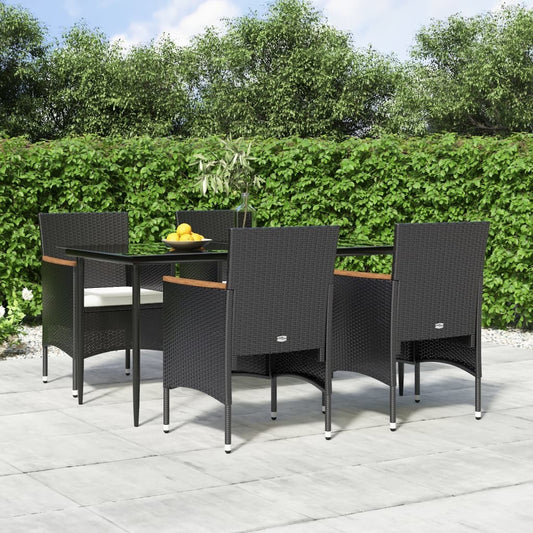 Garden Dining Set Black
