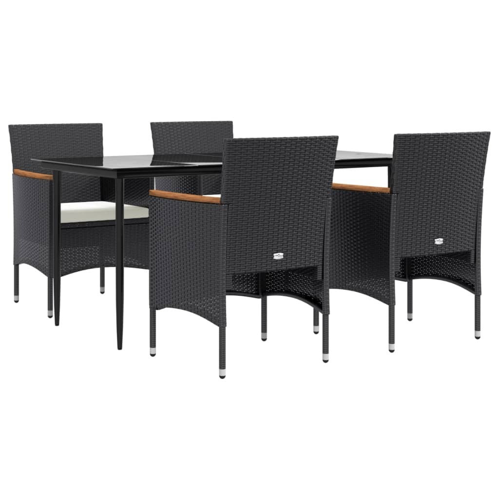 Garden Dining Set Black