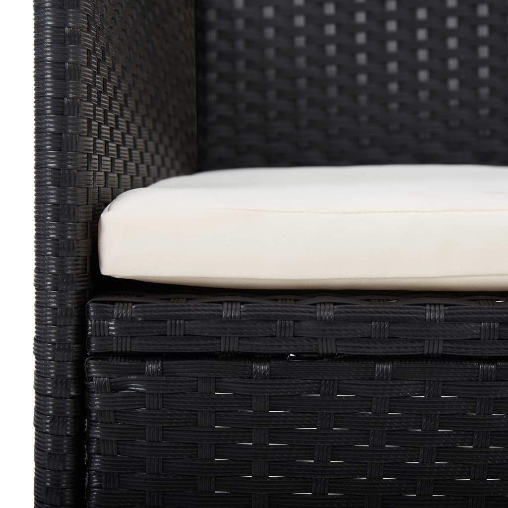 Garden Dining Set Black