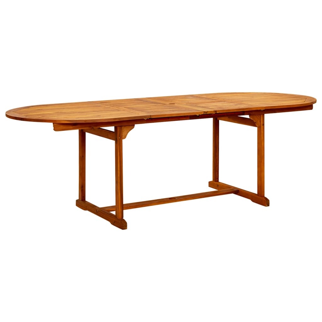 Garden Table Brown Solid acacia wood Large Extendable