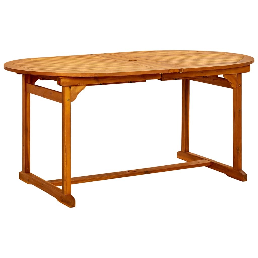 Garden Table Brown Solid acacia wood Large Extendable