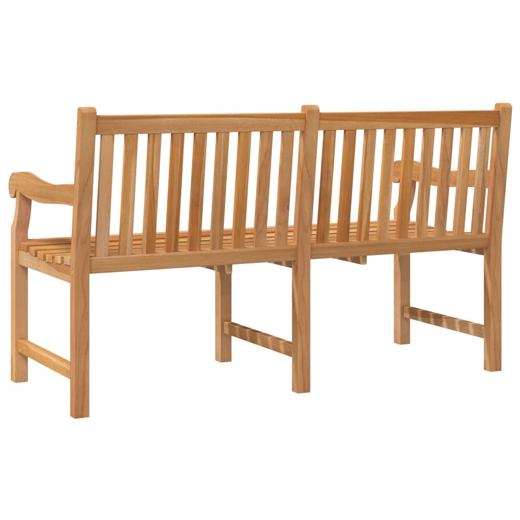 Outdoor patio bench made of solid teak wood, 59.1-inch American Smart outdoor seating for garden or patio decor.