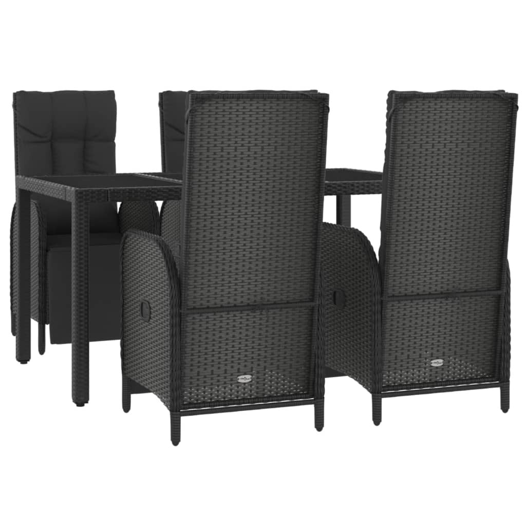 Garden Dining Set Black