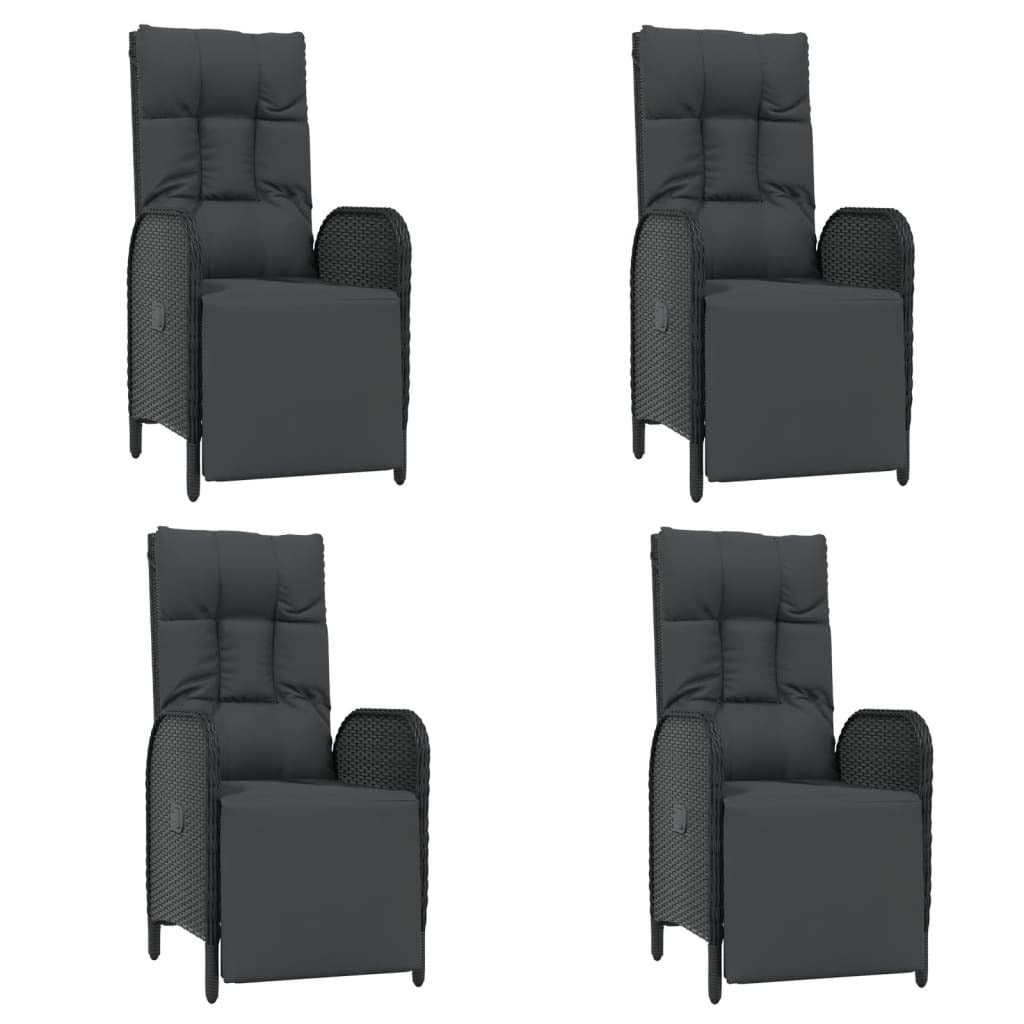 Garden Dining Set Black