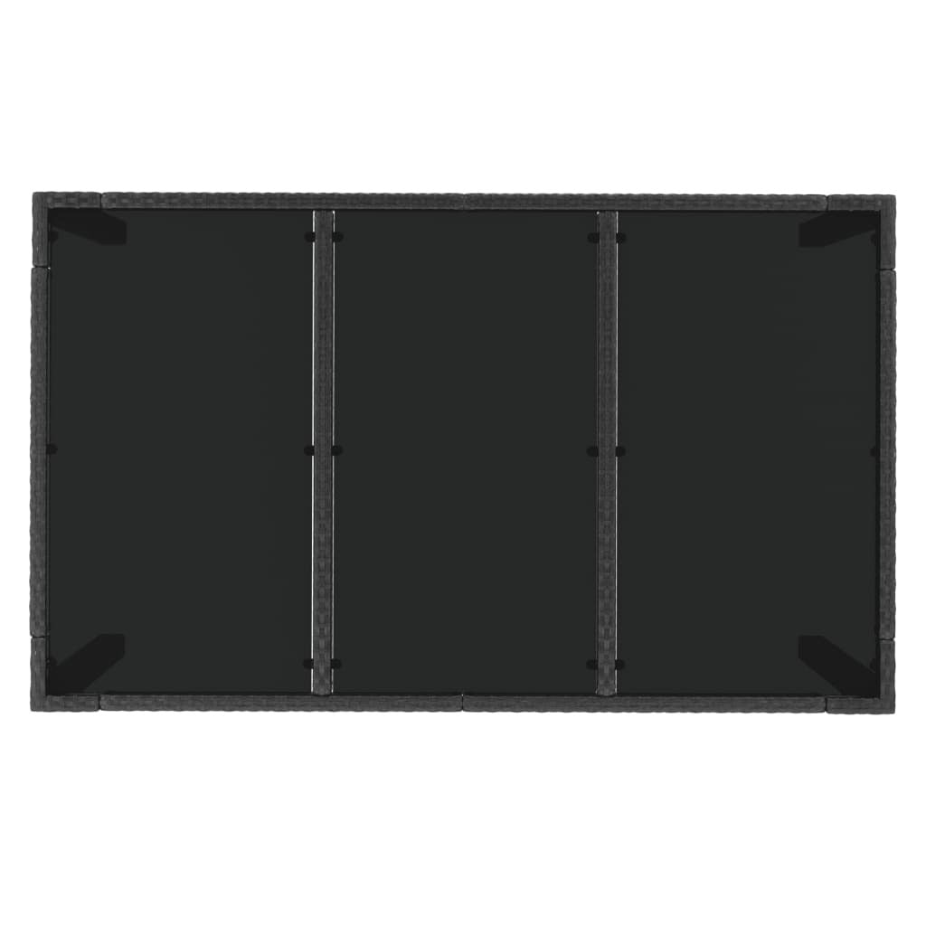 Garden Dining Set Black