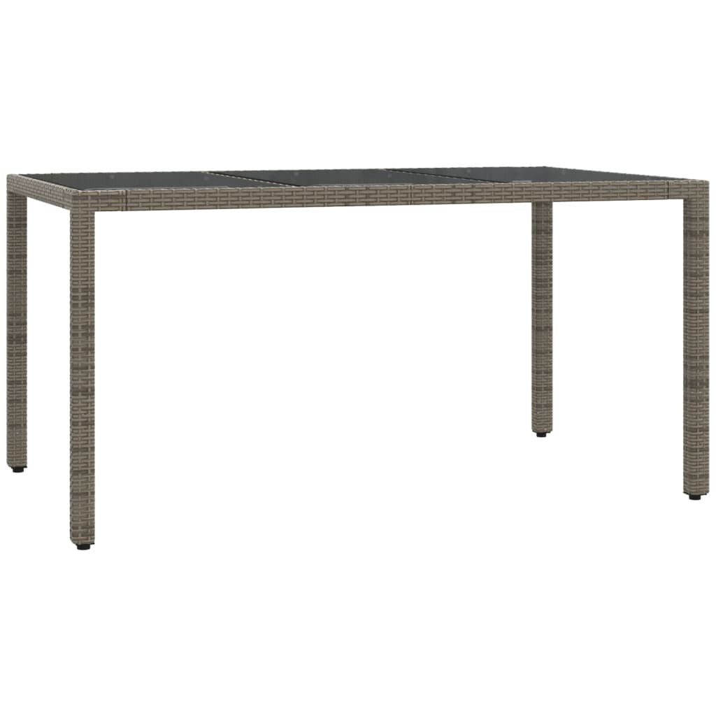 Garden Dining Set Grey PE rattan 7 Piece Set