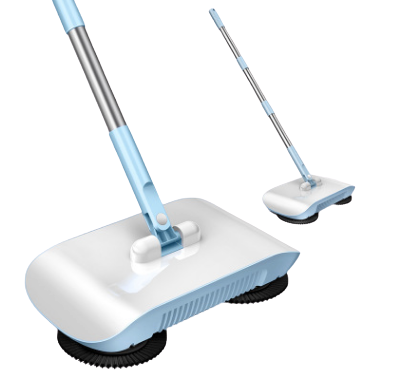 Color: Blue - Hand Push Sweeper Household Broom Dustpan Mop Floor All-in-one Machine Gift Mop Sweeper