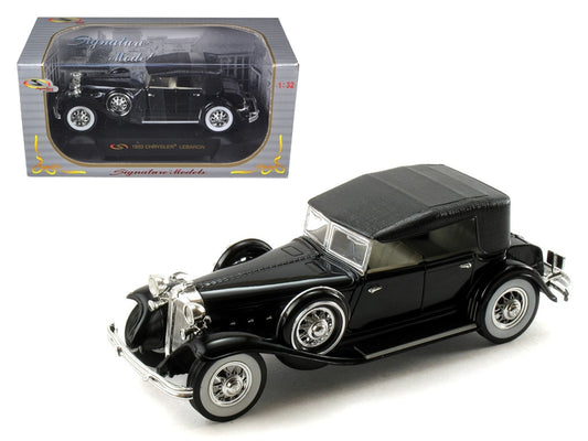 Black 1932 Chrysler LeBaron diecast car model by Signature Models, detailed 1/32 scale collectible vehicle.