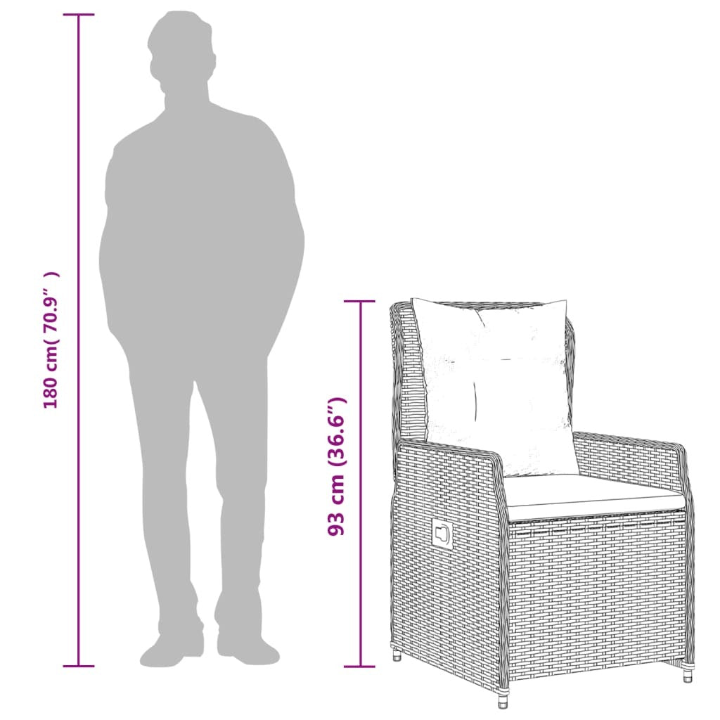 Garden Dining Set Grey