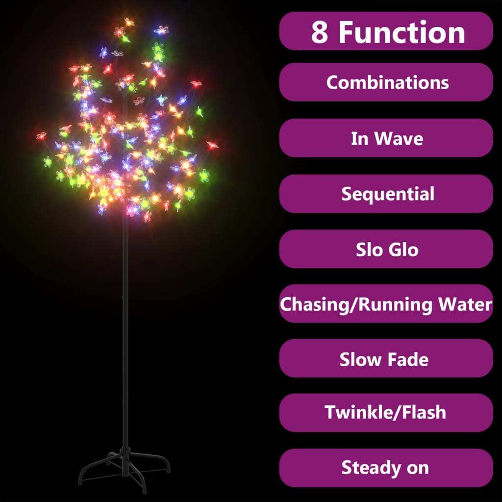 Christmas Tree Black trunk with colorful LED lights