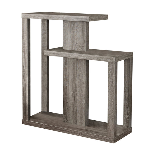 32" Taupe Free form Floor Shelf Console Table With Storage-0