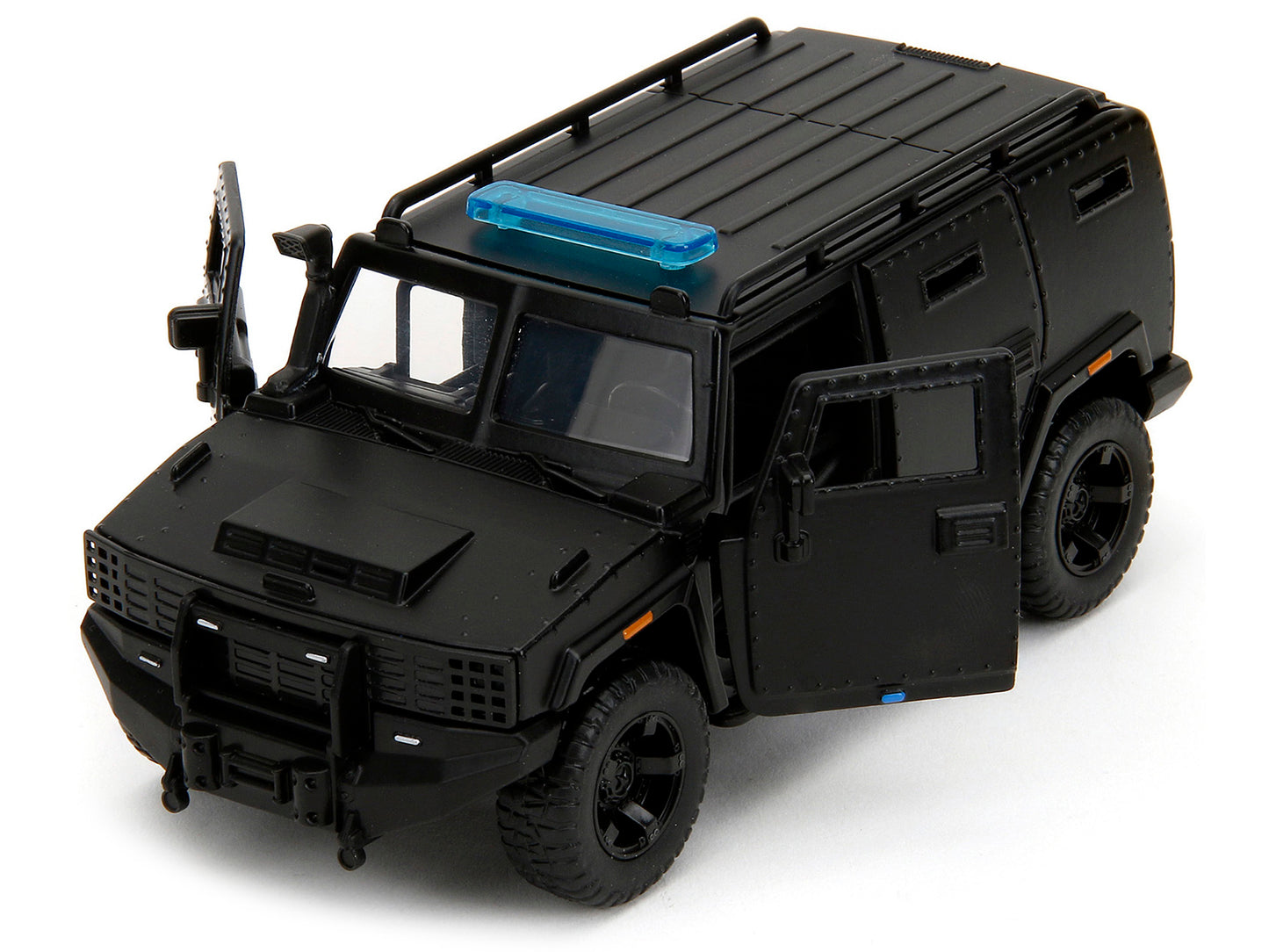 Black 1/32 diecast model of the Agency SUV "Fast X" from Fast & Furious series by Jada, showcasing detailed exterior design.