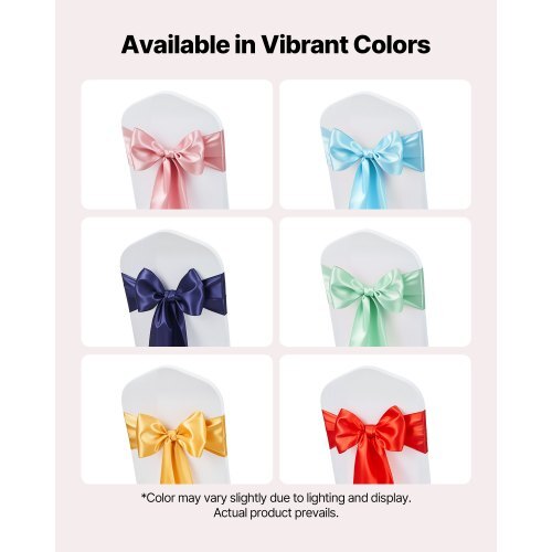 Satin Chair Sashes Bows, 50PCS Chair Ribbon Ties Back Sash, 7 x 108 inch, Rose Gold Wedding Reception Decoration, for Wedding Ceremony Baby Shower Party Events Banquet Chair Cover Decoration