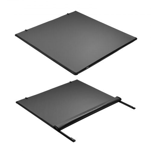 Soft Roll-Up Truck Bed Tonneau Cover, Compatible with 2015-2026 Ford F-150, Fits 5.6 ft (5 ft 7 in/67 in) Bed, Triple-Layer Heavy-Duty PVC Tonneau Cover with Three Aluminum Alloy Support Bars