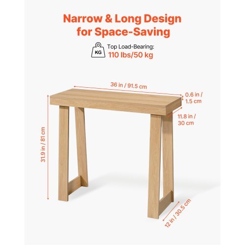 Modern 36-inch wooden console table by American Smart, ideal for hallway, living room, or bedroom decor with easy assembly.