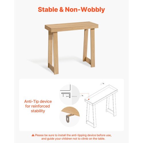 Modern 36-inch wooden console table by American Smart, narrow accent stand ideal for hallway, living room, or bedroom decor.