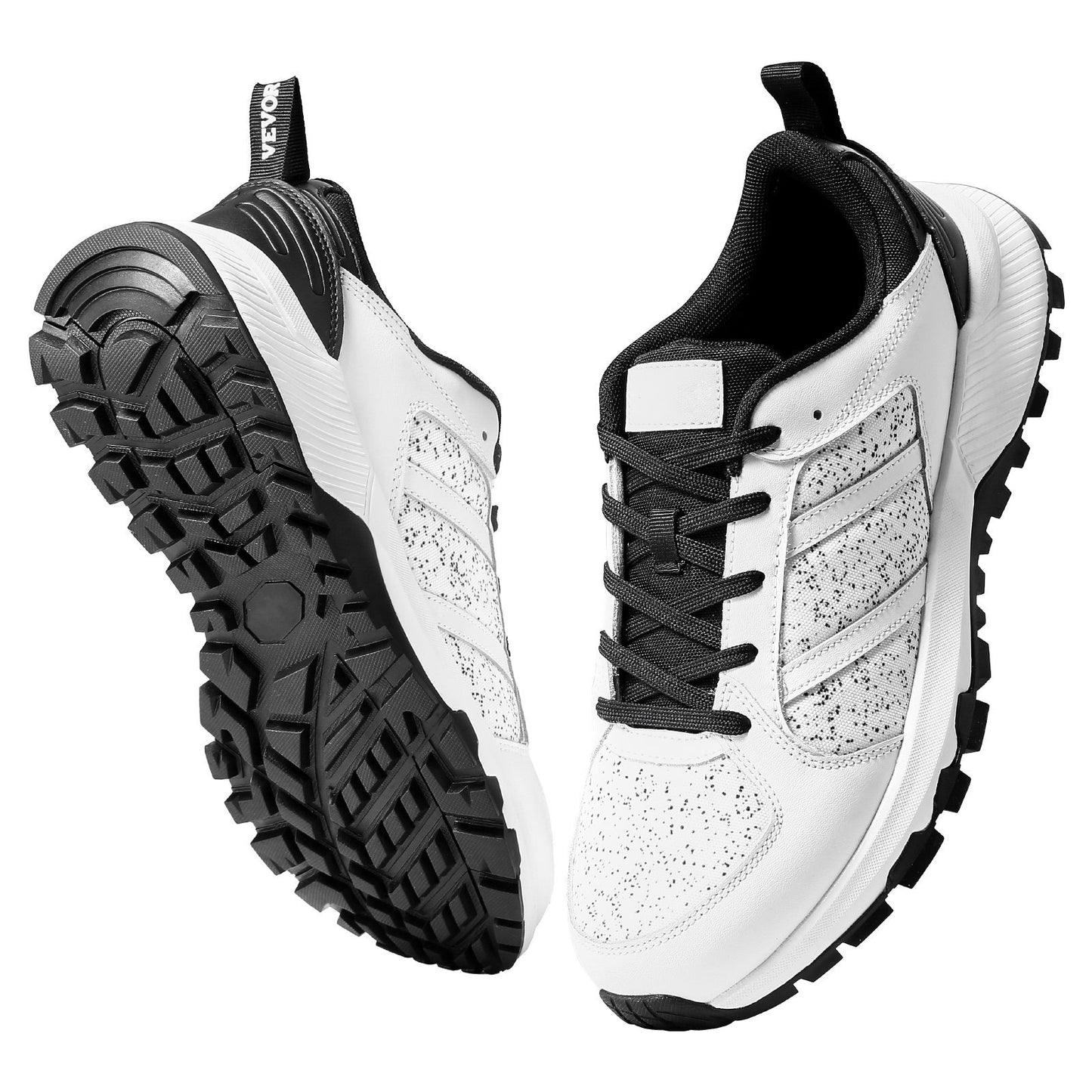 American Smart WB white cross training shoes with wide toe box, arch support, adjustable laces, suitable for running, gym, and walking.