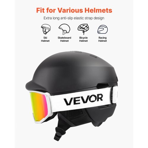 Ski Goggles, Cylindrical Lens with Pink Revo Coating, OTG Anti fog Snow Goggles for Men Women Youth, TPU Frame & Ventilation Structure, Suitable for Skiing, Skating, Snowboarding, Cycling
