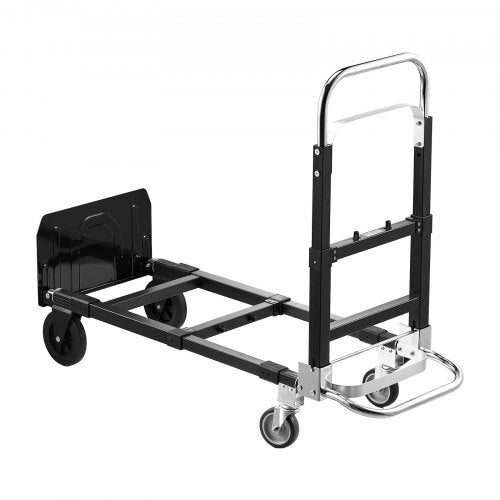 American Smart 2-in-1 folding hand truck with wheels, adjustable handle, and 500 lbs capacity for moving goods in home, office, or warehouse