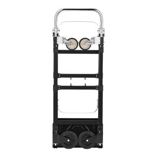 American Smart 2-in-1 folding hand truck with wheels and adjustable handle, designed for easy moving of heavy loads up to 500 lbs.