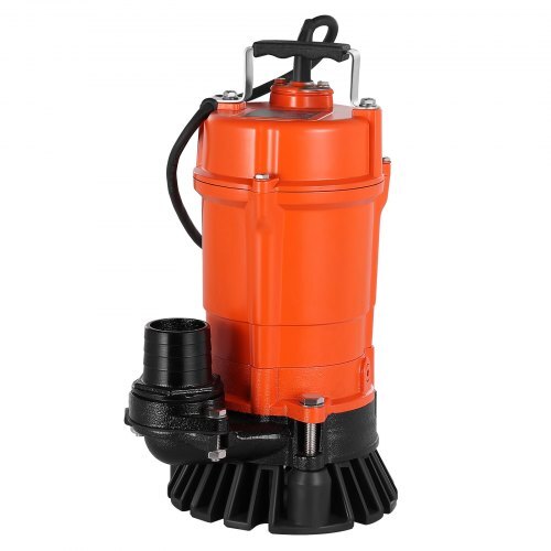American Smart 1/2 HP submersible trash pump with cast iron body, 2000 GPH, 2-inch discharge for draining water in pools, basements, or ponds.