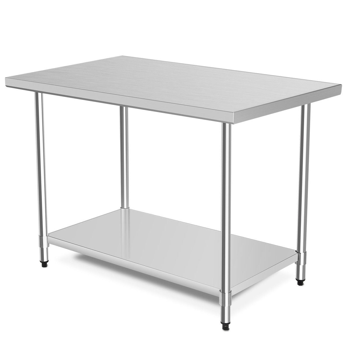 30 x 48 Inch Stainless Steel Table Commercial Kitchen Worktable - Color: Silver