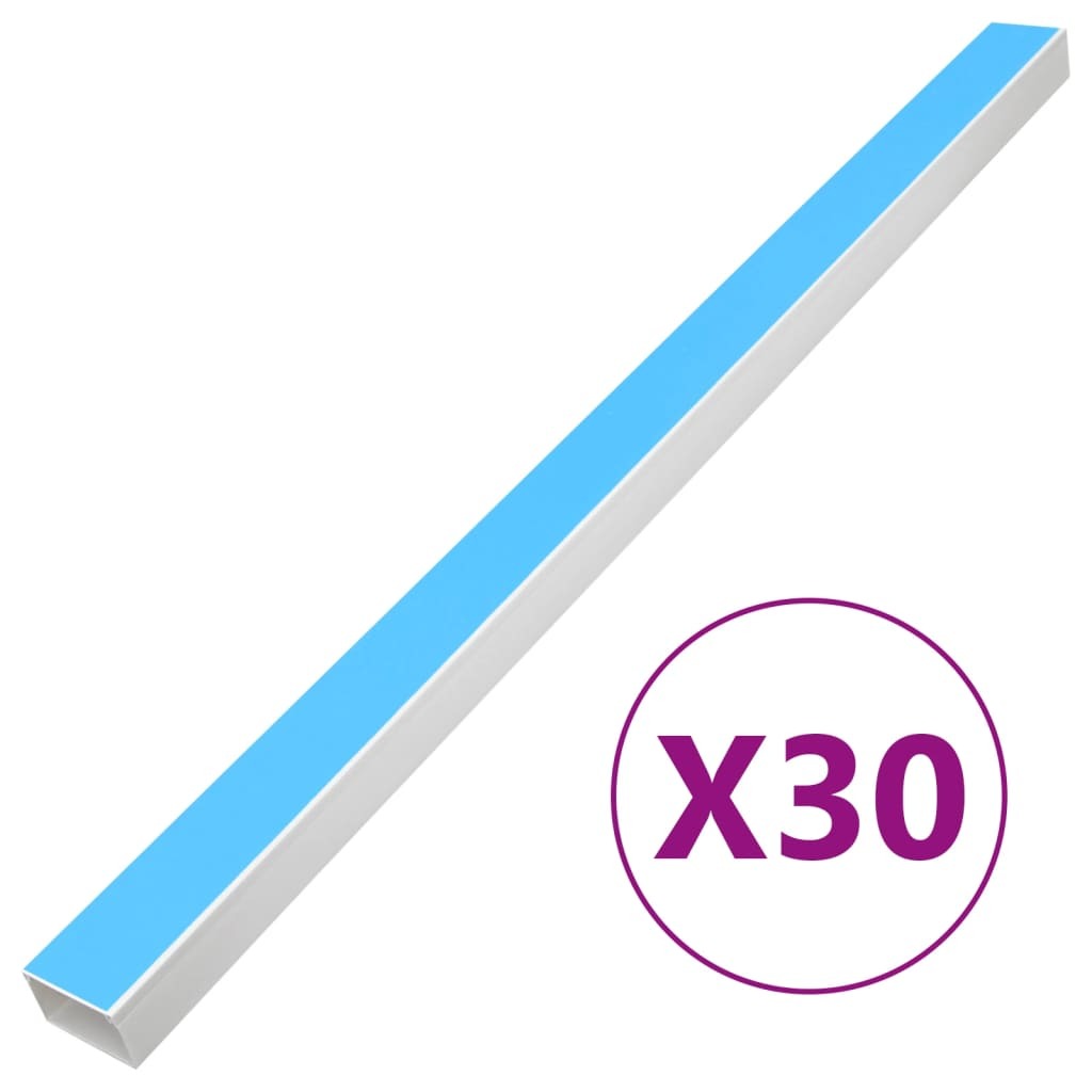 Cable Trunking Self-Adhesive 2.4"x1.6" 98.4'PVC