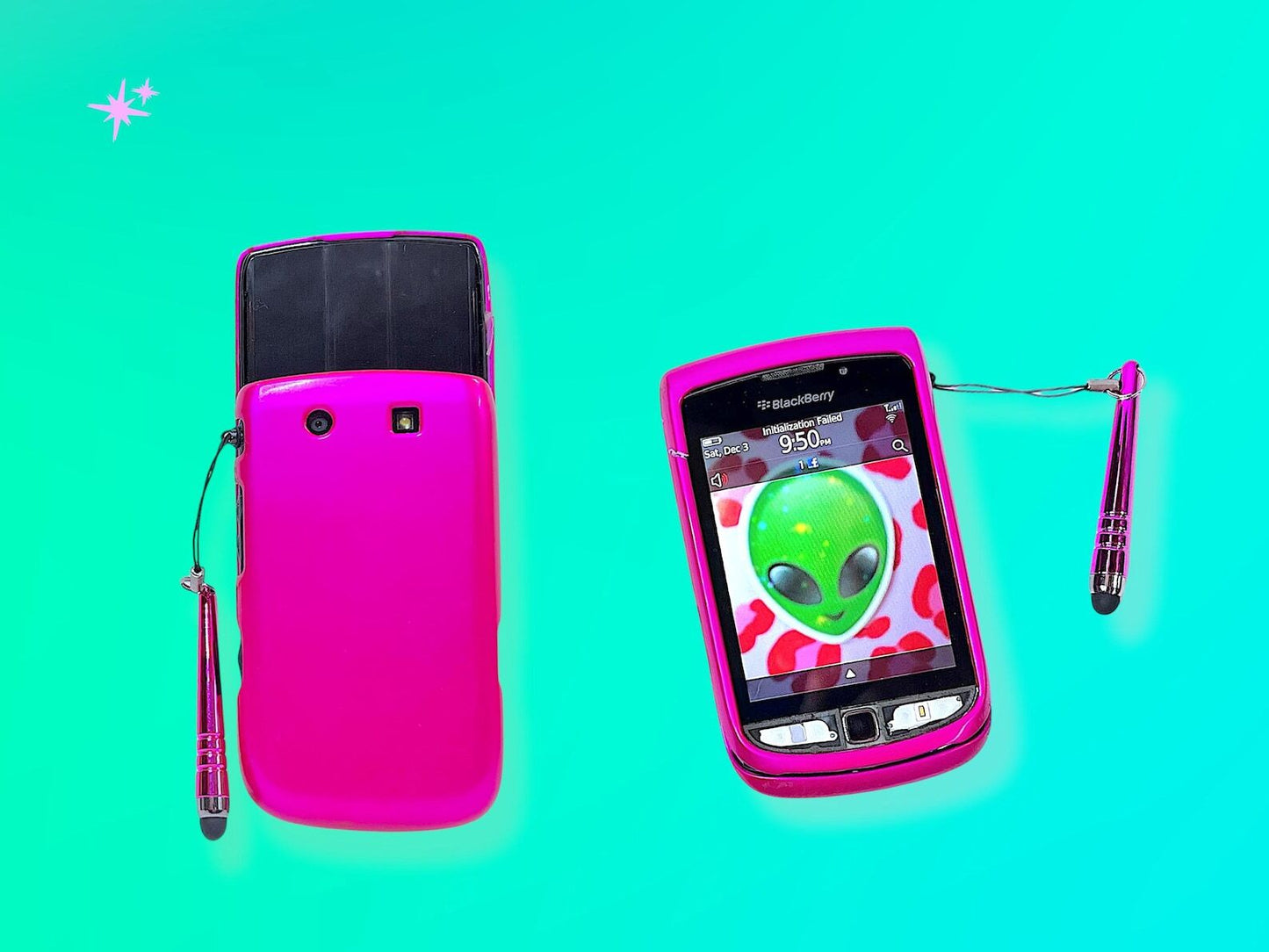Vintage Y2K Pink BlackBerry Mobile Cell Phone.Works.RARE.