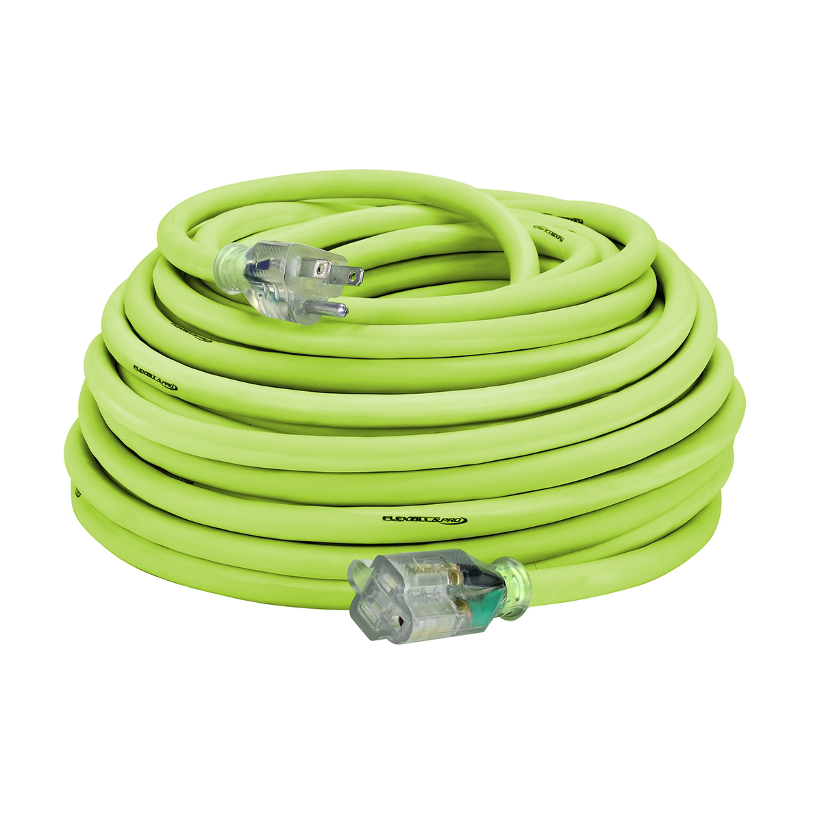 Legacy Manufacturing Flexzilla Pro Extension Cord, 10/3 AWG SJTW, 100', Outdoor, Lighted Plug