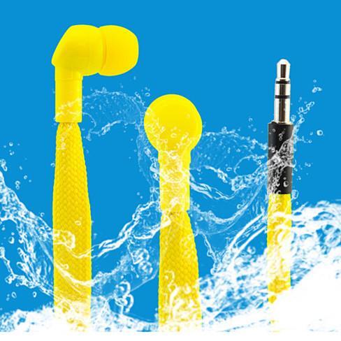Color: Yellow - Shoe Lace Water Proof Earphones