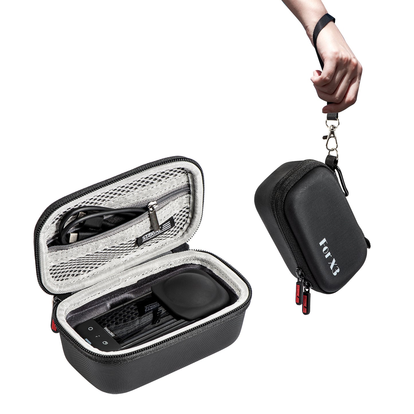 Camera Bag Portable Carrying Case Outdoor Storage Handbag Compatible For Insta360 One X3 Panoramic Camera black 1111347