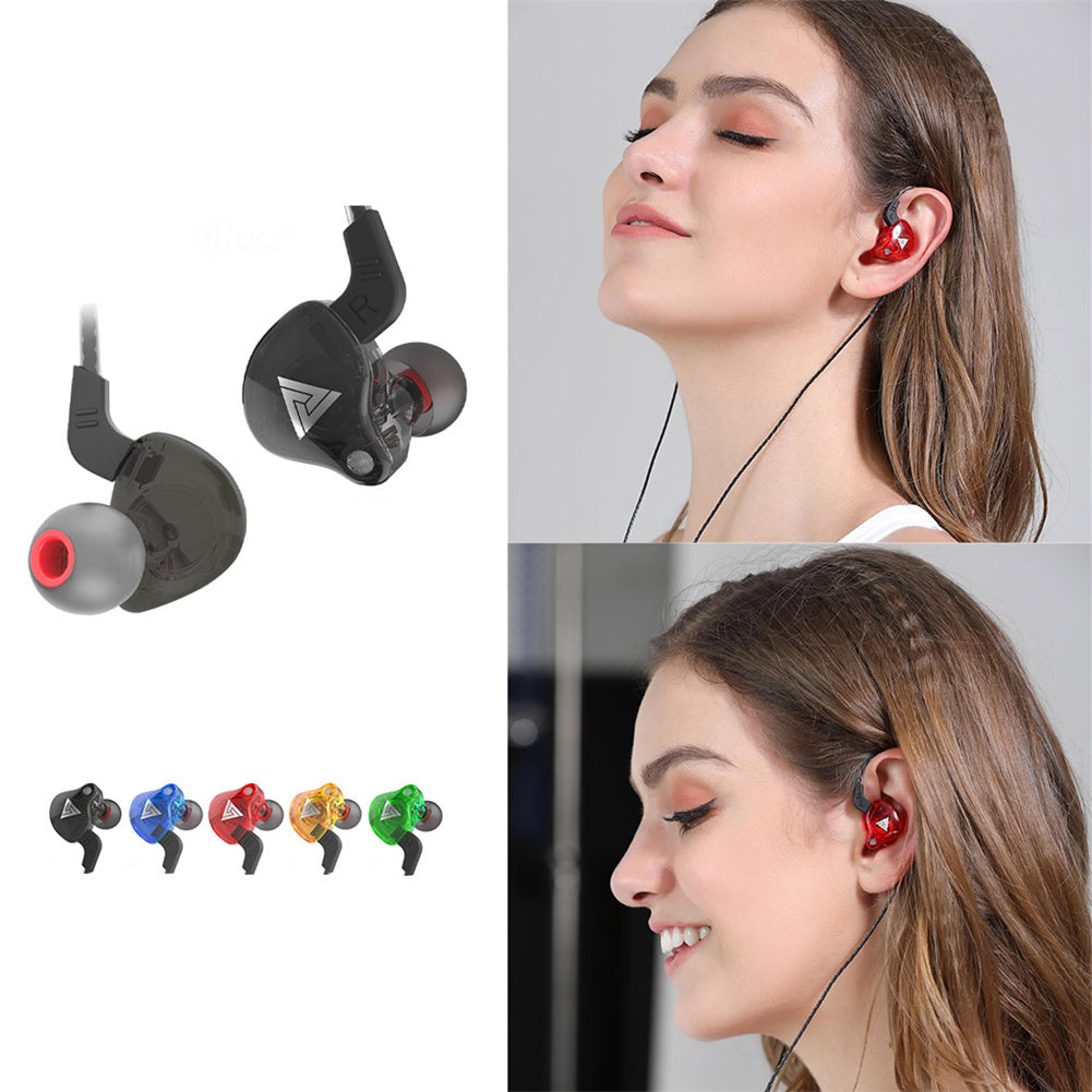 Hi-fi Sports Headphones 3.5mm In-ear Earphone Qkz Ak6 Copper Driver Black