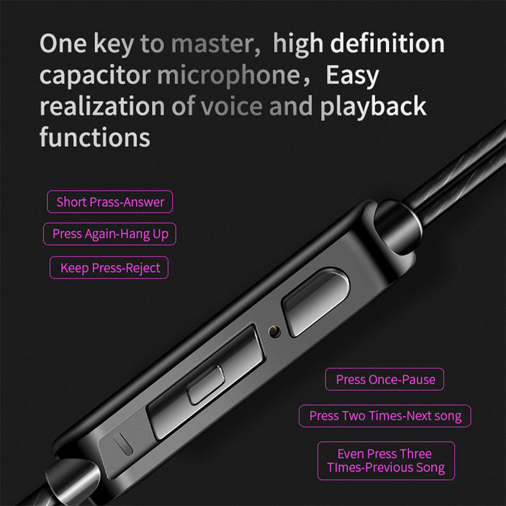 Hi-fi Sports Headphones 3.5mm In-ear Earphone Qkz Ak6 Copper Driver Black