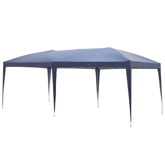 US Outdoor Folding Tent Adjustable Height Camping Waterproof Sun Shelter Tent 3 x 6m Blue