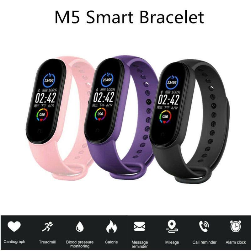 M5 Color Screen Smart  Watch Bracelet Fitness Tracker Bracelet Outdoor Runing Pedometer Sport Smart Watch Band black