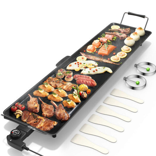 Costway Electric Teppanyaki Table Top Grill Griddle BBQ Barbecue Nonstick Camping