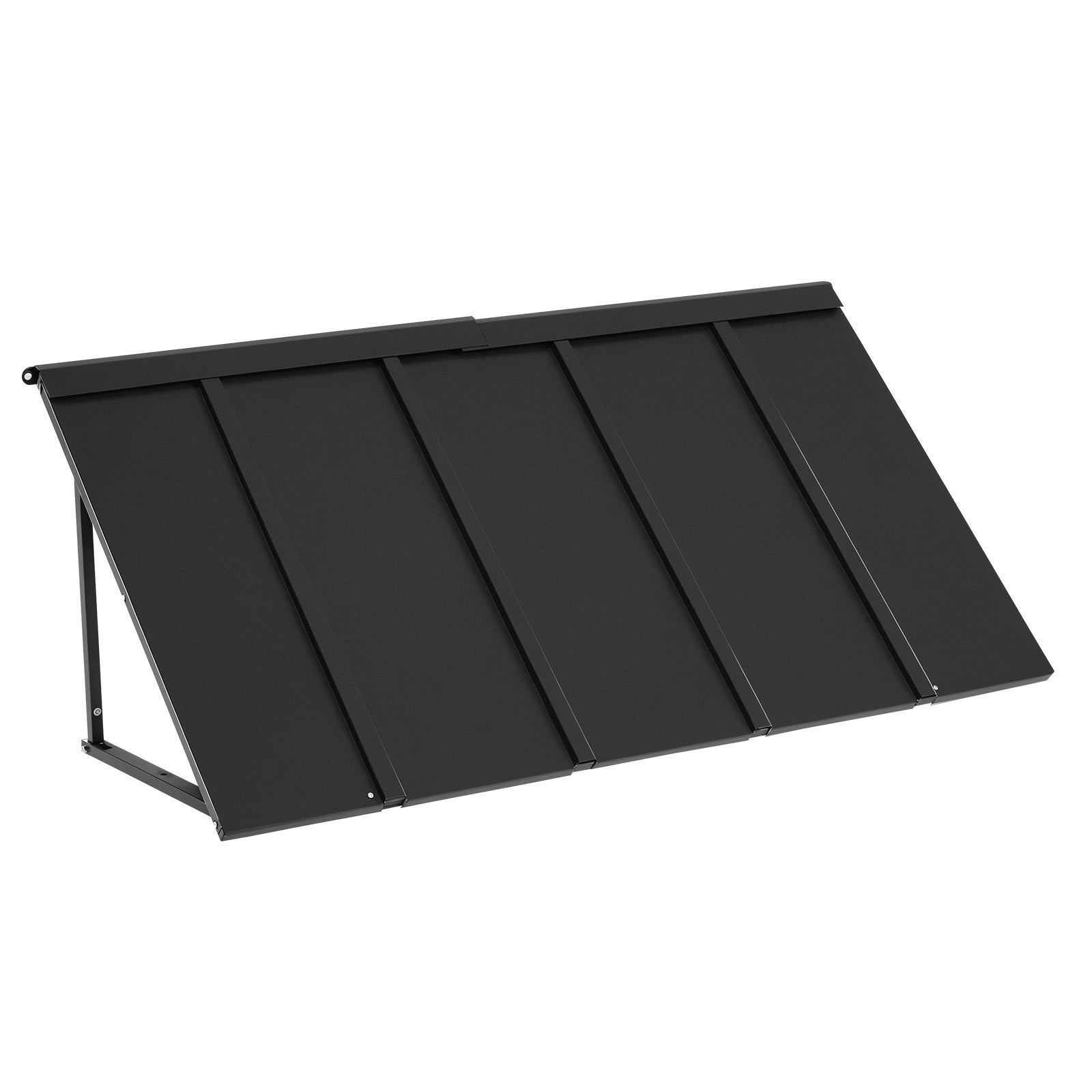 Fixed metal awning by American Smart, 56x24 inches, with steel frame, protecting doors, windows, and porches from rain and sunlight.