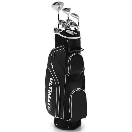 Costway 10 Pieces Womens Complete Golf Club Set with Alloy Driver Black - Color: Black