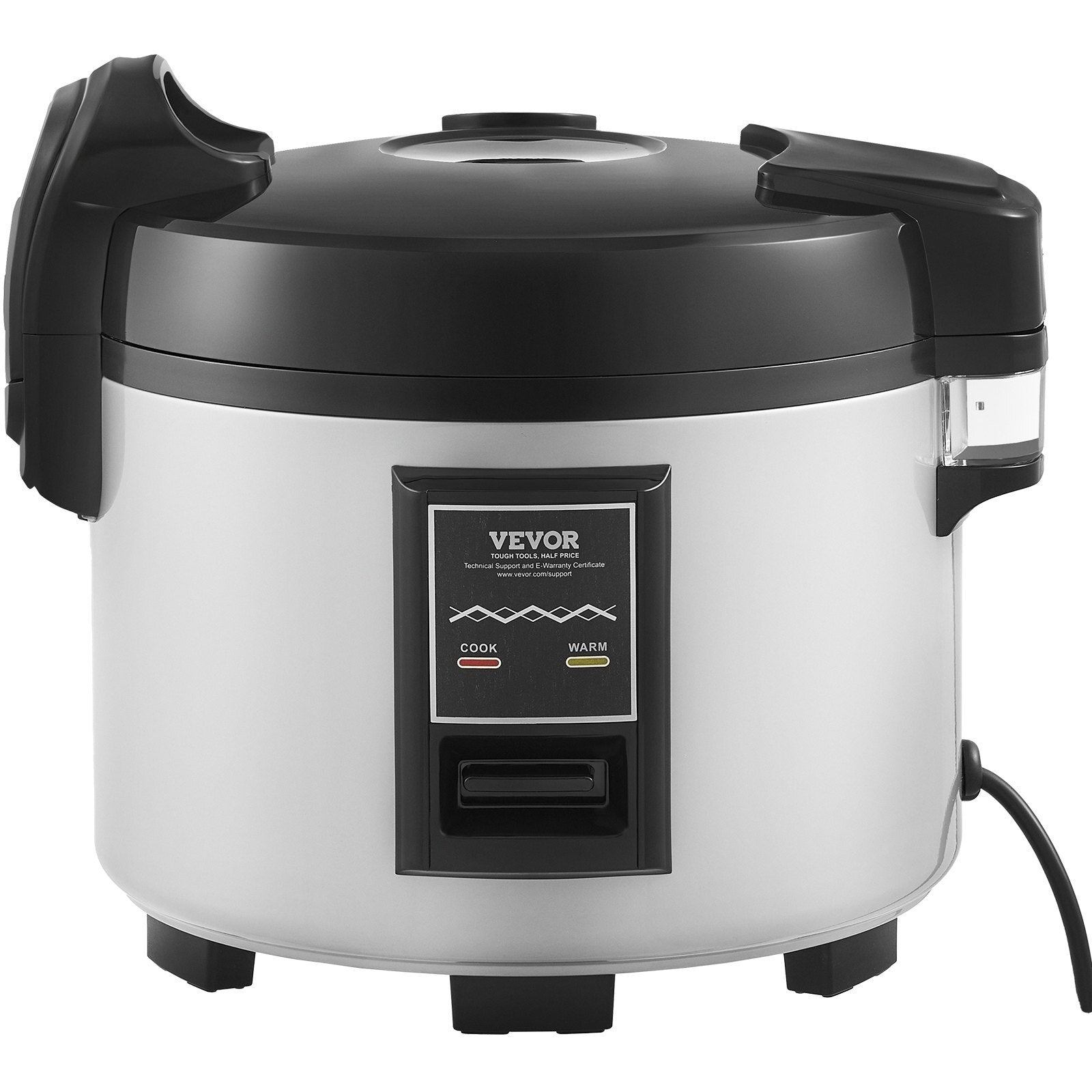 American Smart 45-Cup Commercial Rice Cooker with nonstick inner pot, rice cup, paddle, fast cooking, and 12-hour warm for restaurants.