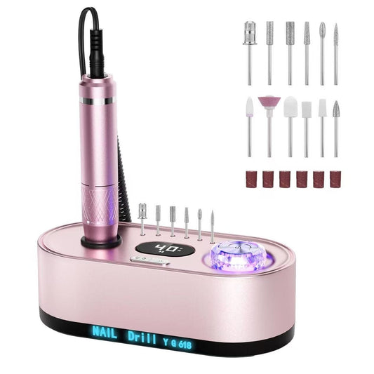 Color: Rose Gold, : EU - Integrated Nail Polish Polishing Machine Electric