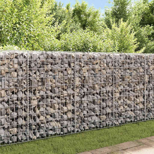 Galvanized steel gabion basket fence panel by American Smart, 47.2"x11.8"x39.4" for durable outdoor fencing.