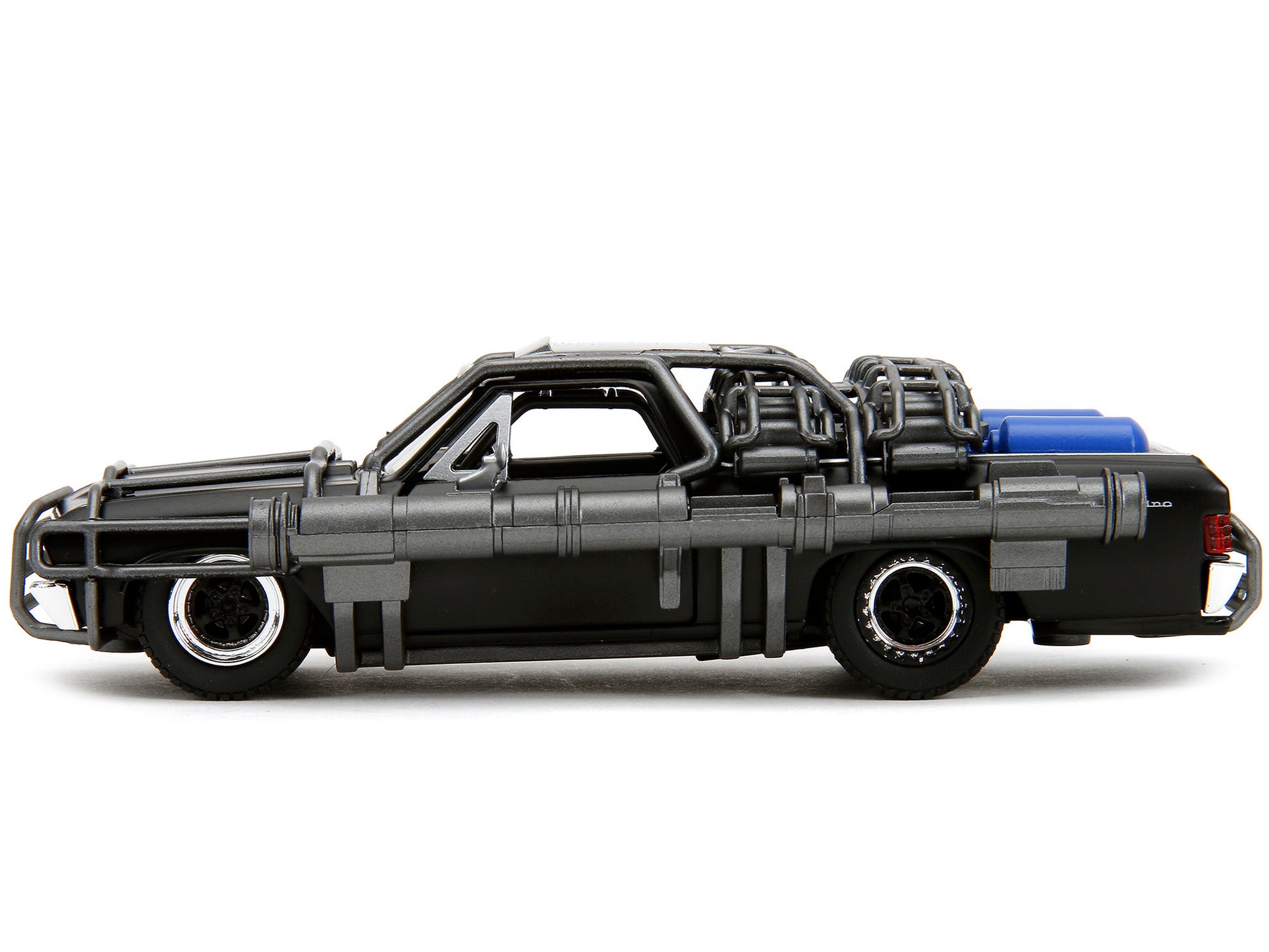 Jada 1/32 diecast model of 1967 Chevrolet El Camino with cannons, matte black finish from Fast X Fast & Furious series.