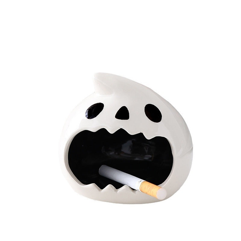 Cute Halloween ghost thickened ashtray by ClaudiaG Home featuring a playful ghost design in ceramic or resin.