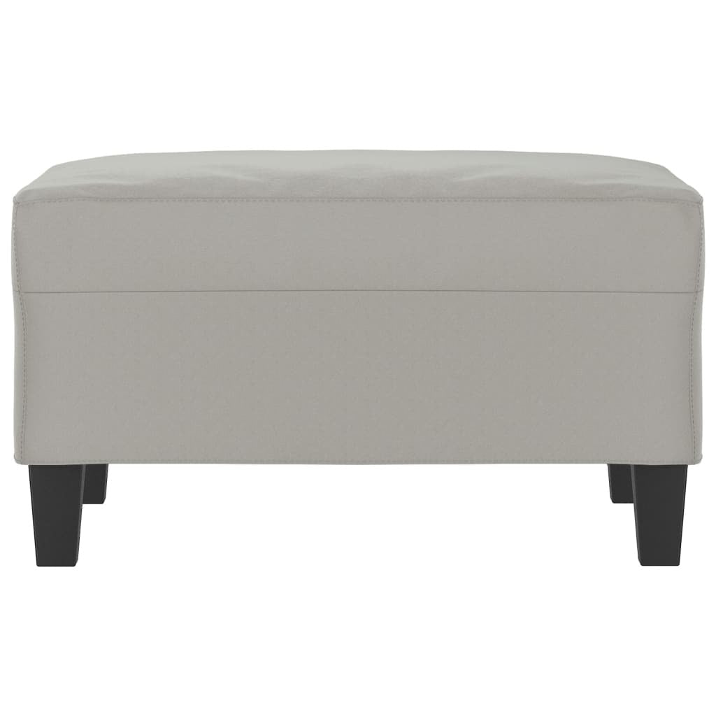 Light gray American Smart ottoman footstool with microfiber fabric, measuring 27.6x21.7x16.1 inches, for versatile home seating.