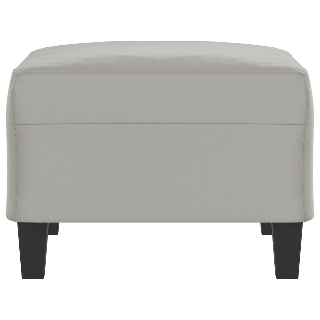 Light gray microfiber ottoman footstool from American Smart, measuring 27.6x21.7x16.1 inches, with a soft, plush surface.