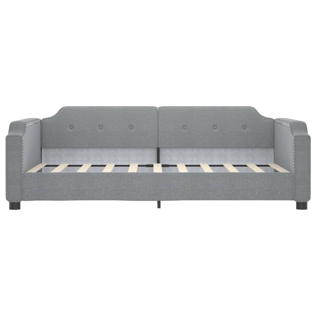 Day Bed Light gray Fabric (100% polyester), metal, solid wood Twin