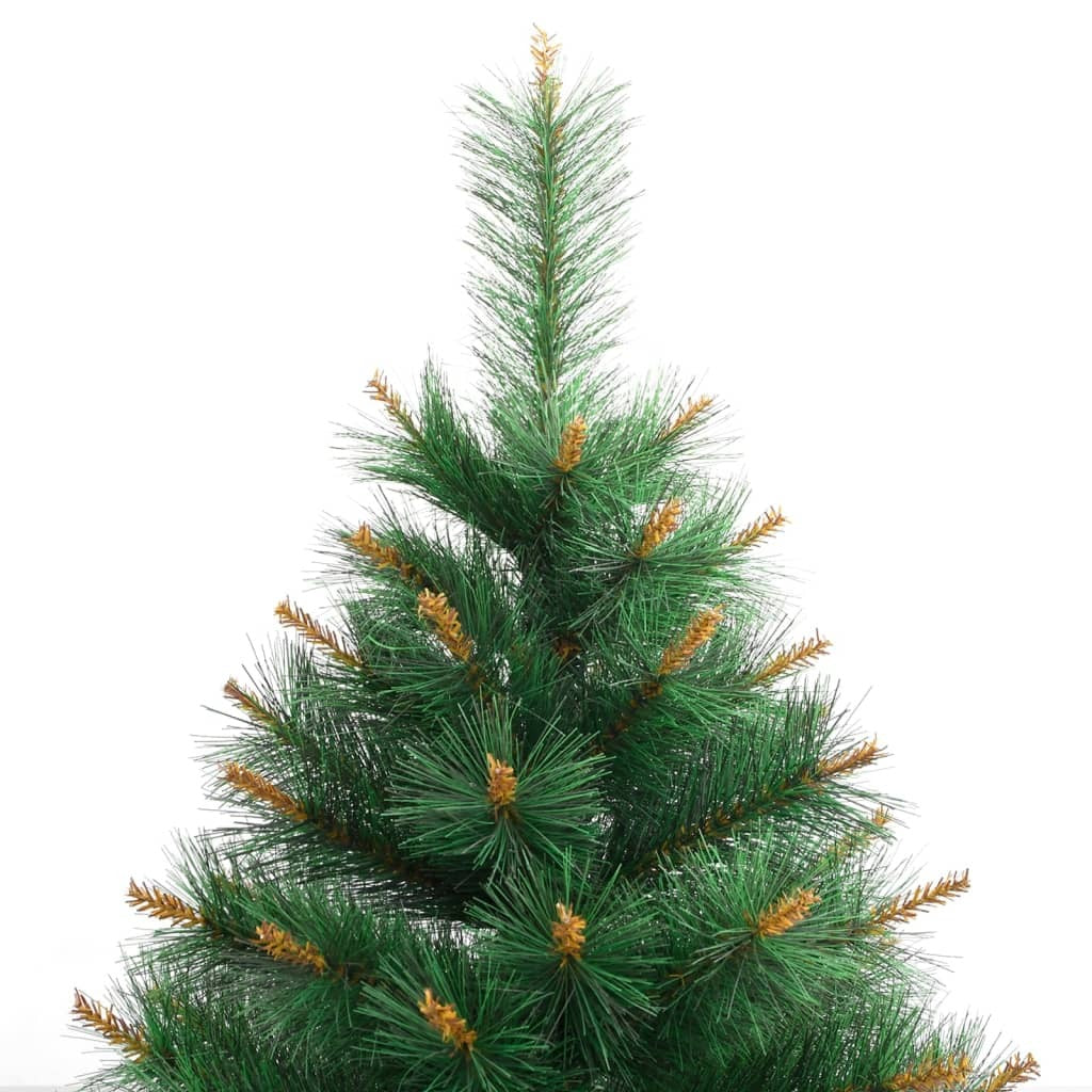 Artificial Hinged Christmas Tree Green and Yellow PVC, Metal