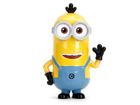 Set of 4 Jada Minions diecast figures from the 2015 Metalfigs movie series, detailed Minions character models for collectors.