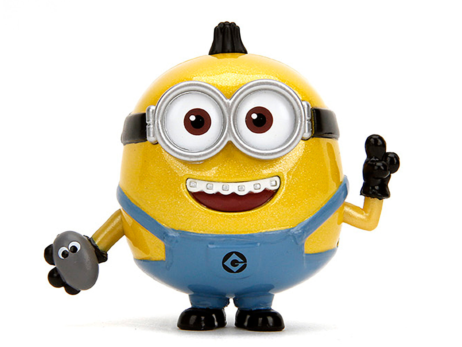 Set of 4 Minions diecast figures from Jada's Metalfigs series, detailed Minions movie character models in metallic finish.